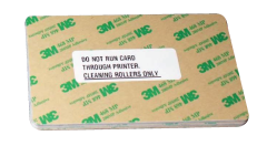 Cleaning cards, double sided adhesive